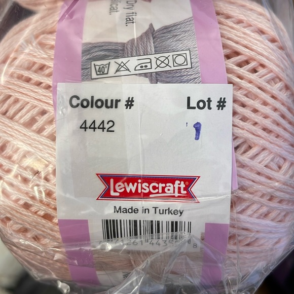 6 balls of 100% mercerized cotton dk weight knitting yarn baby pink - Picture 4 of 6